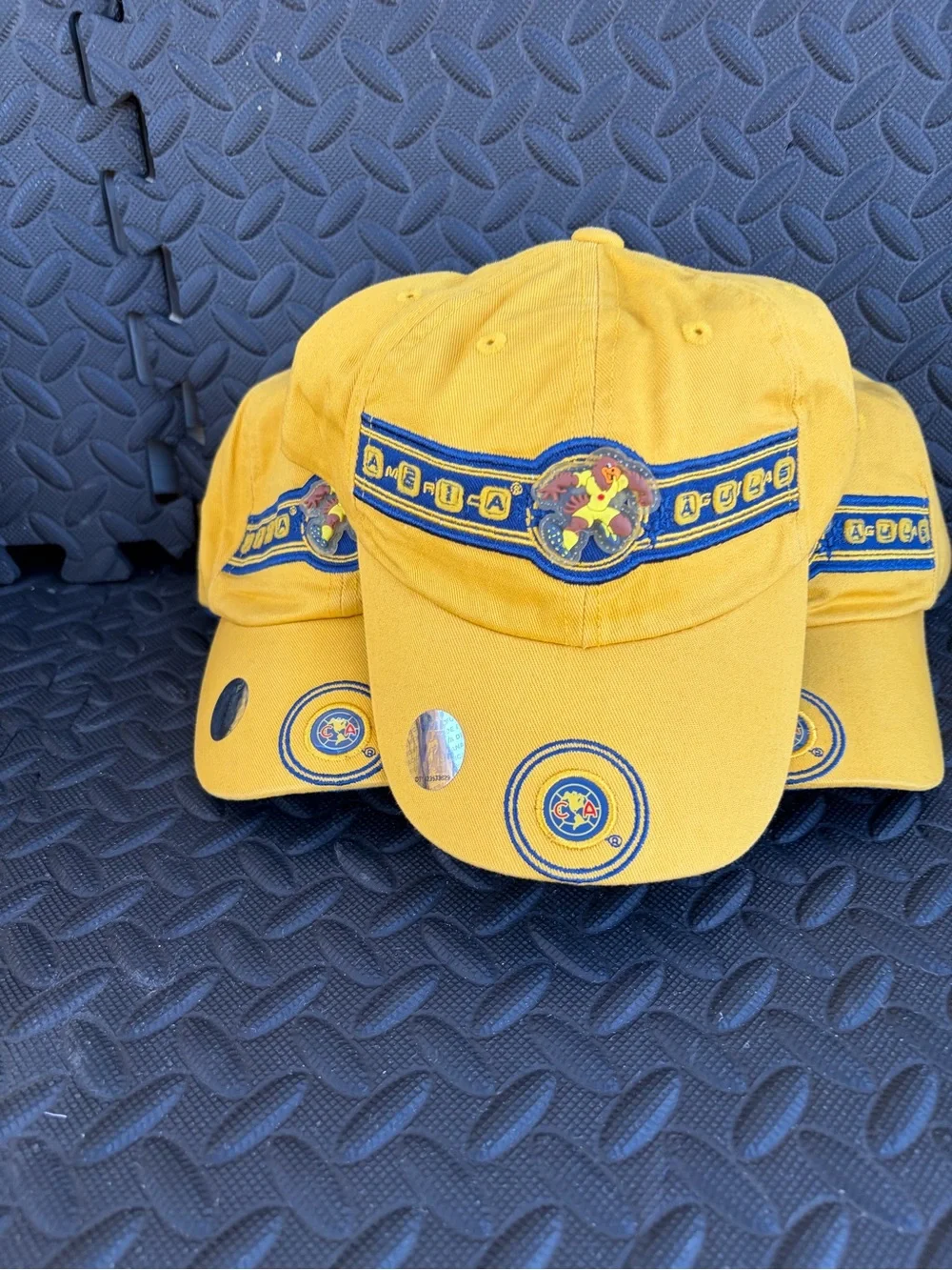 América  Aguilas Yellow Cotton Baseball Cap with Team Crest Unixes